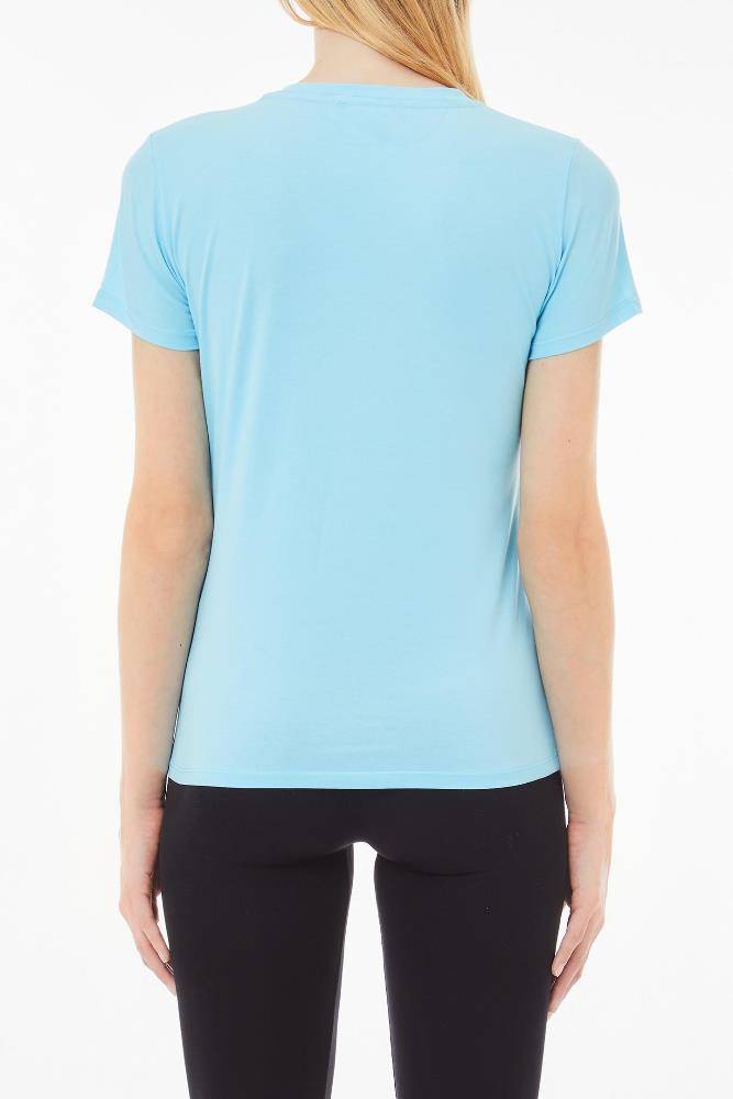 LIU JO T-SHIRT WITH LOGO AND GEMSTONES