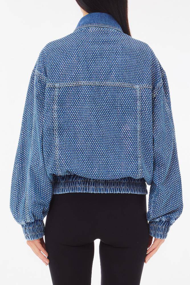 LIU JO DENIM JACKET WITH RHINESTONES