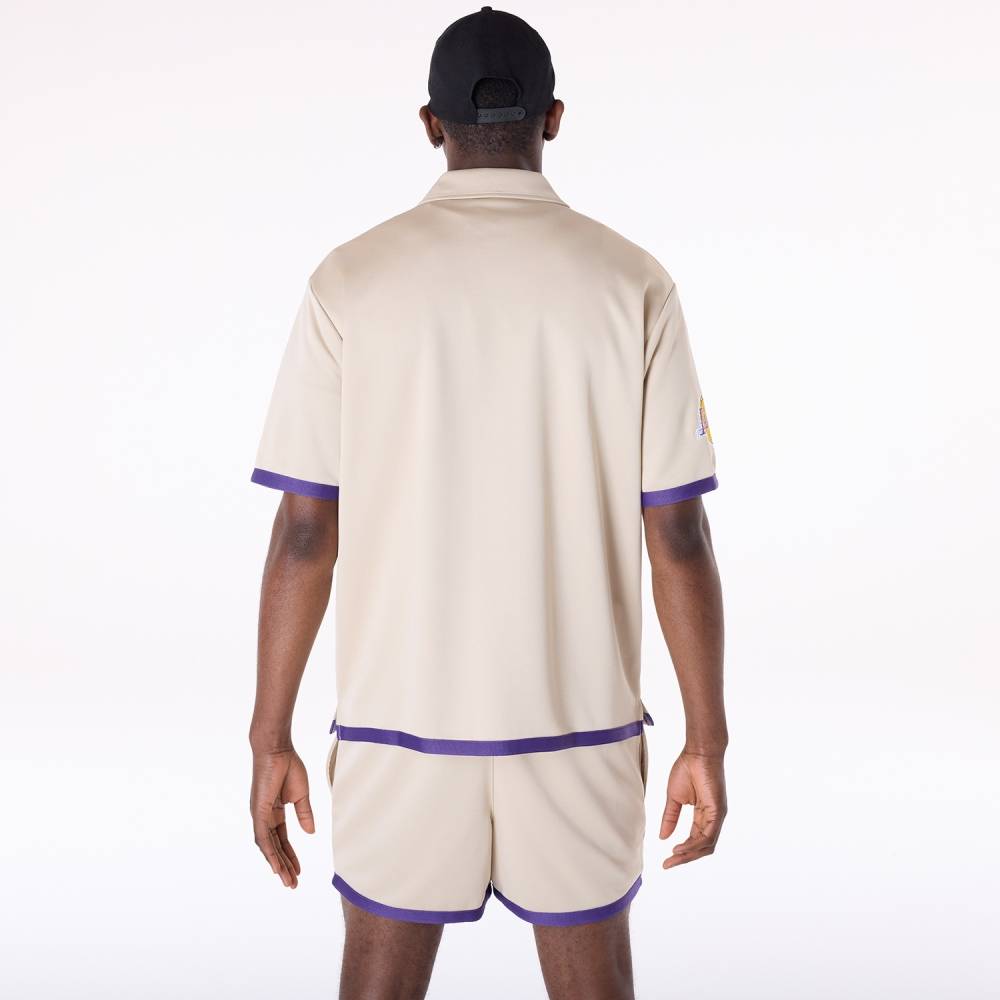 NEW ERA NBA SNAP BUTTON SHIRT LOS ANGELES LAKERS