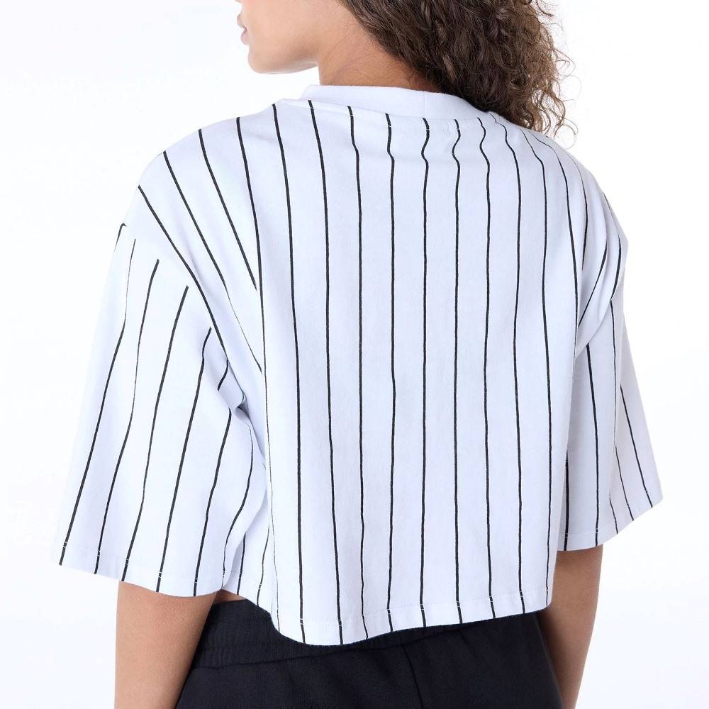 NEW ERA WMNS PINSTRIPE CROP TEE