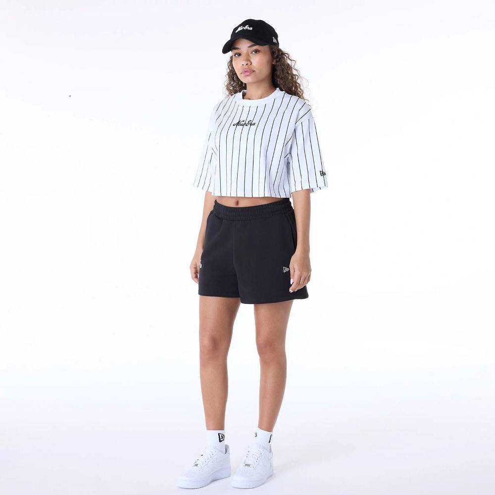 NEW ERA WMNS PINSTRIPE CROP TEE