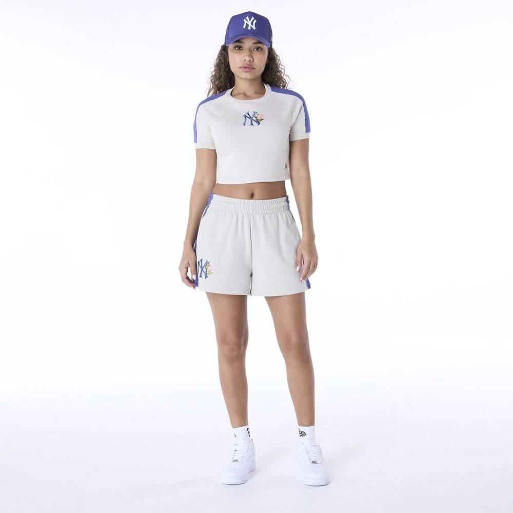 NEW ERA WMNS MLB FLORAL CROP TEE NEW YORK YANKEES