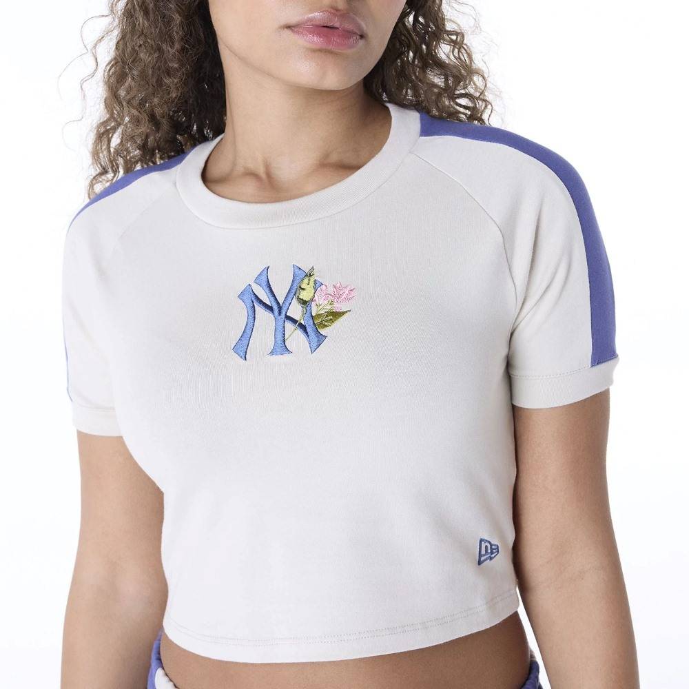 NEW ERA WMNS MLB FLORAL CROP TEE NEW YORK YANKEES