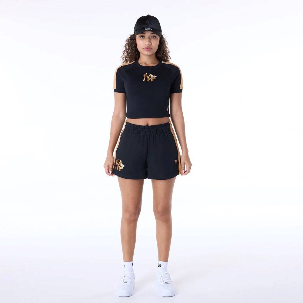 NEW ERA WMNS MLB FLORAL CROP TEE NEW YORK YANKEES