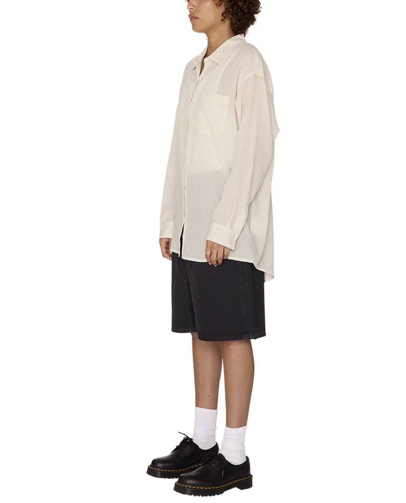 OBEY BLYTHE SHEER STRIPE SHIRT LS