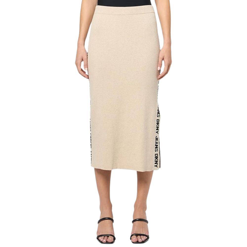 DKNY SOLID TYPOGRAPHIC STRAIGHT SKIRT