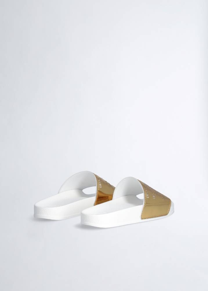 LIU JO KOS 18 - SLIDES WITH MIRROR ALL OVER LOGO