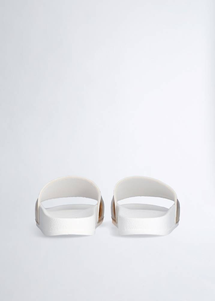 LIU JO KOS 18 - SLIDES WITH MIRROR ALL OVER LOGO