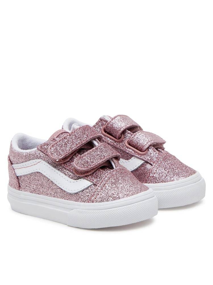 VANS TODDLER OLD SKOOL VELCRO GLITTER SHOES