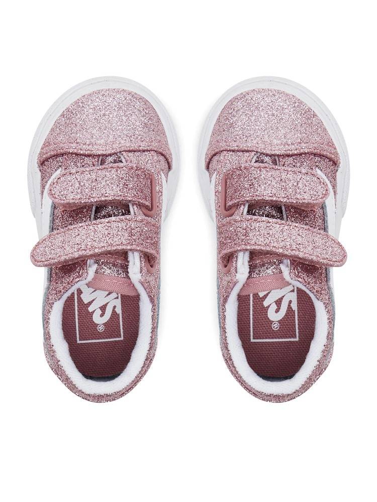 VANS TODDLER OLD SKOOL VELCRO GLITTER SHOES