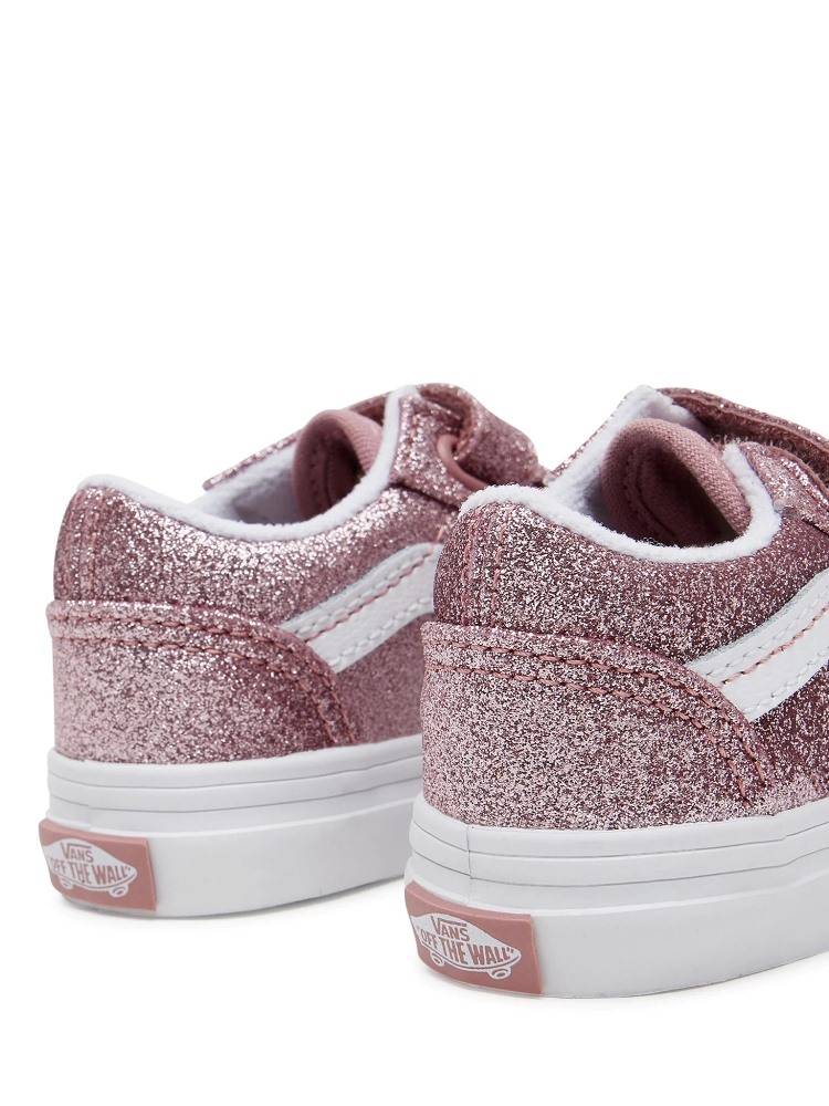 VANS TODDLER OLD SKOOL VELCRO GLITTER SHOES