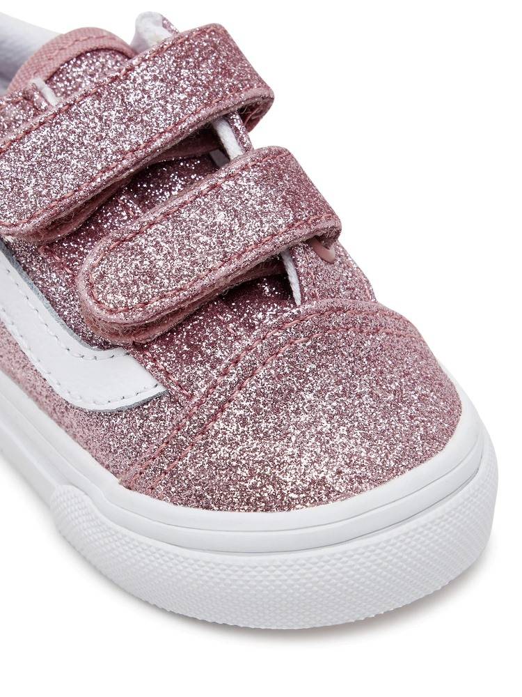 VANS TODDLER OLD SKOOL VELCRO GLITTER SHOES
