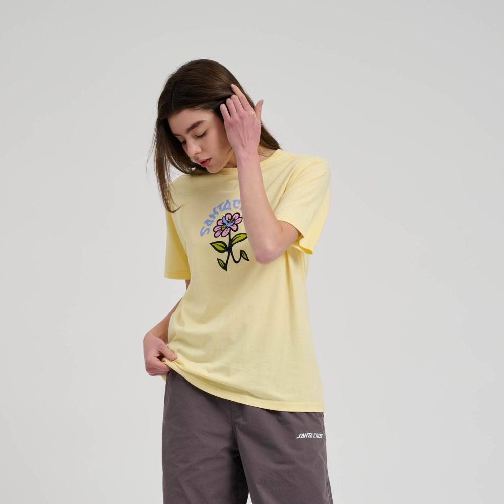 SANTA CRUZ DELFINO FLOWER FRONT T-SHIRT