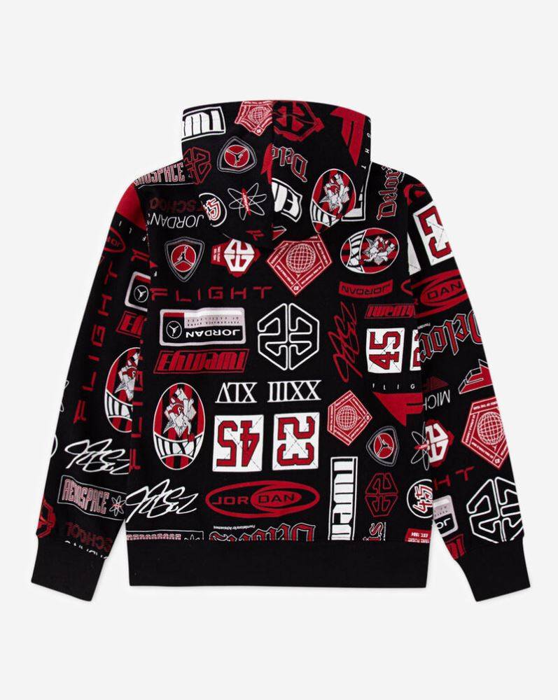 NIKE JORDAN BOYS MJ ESSENTIALS AOP FLC PO