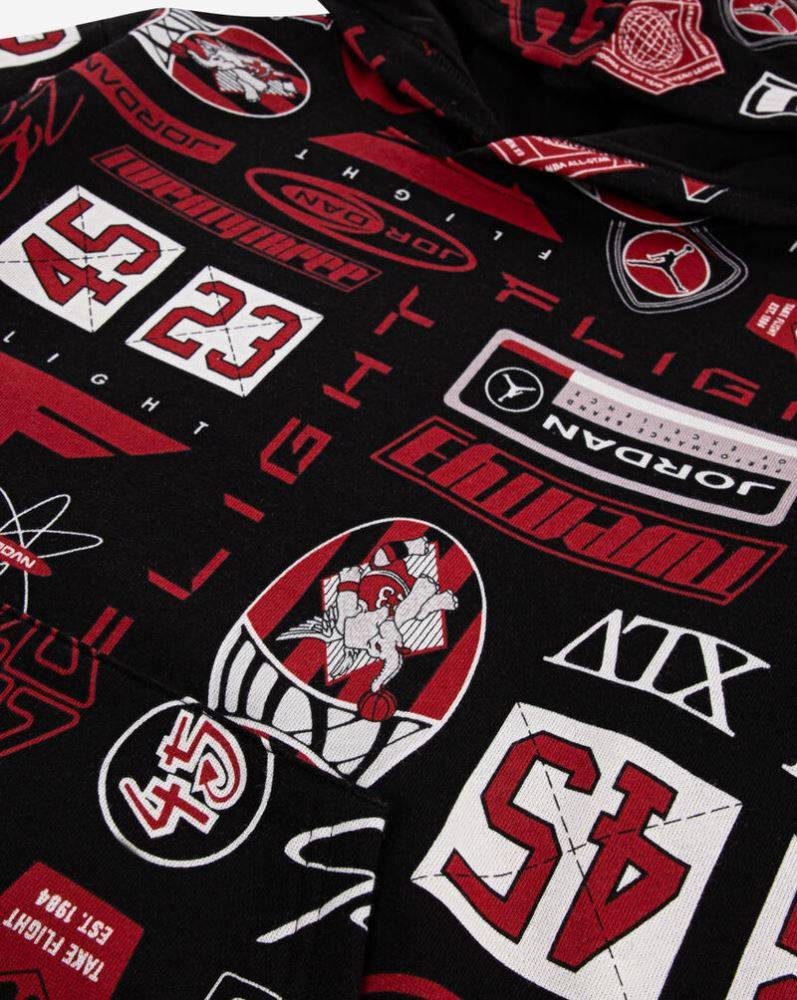 NIKE JORDAN BOYS MJ ESSENTIALS AOP FLC PO