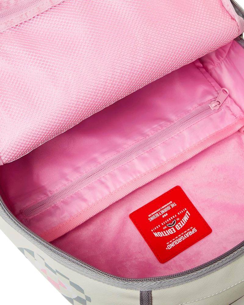 SPRAYGROUND CREAM CHECK SHARK CENTRAL DLXSV BACKPACK