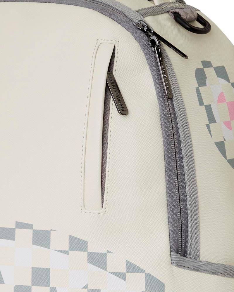 SPRAYGROUND CREAM CHECK SHARK CENTRAL DLXSV BACKPACK