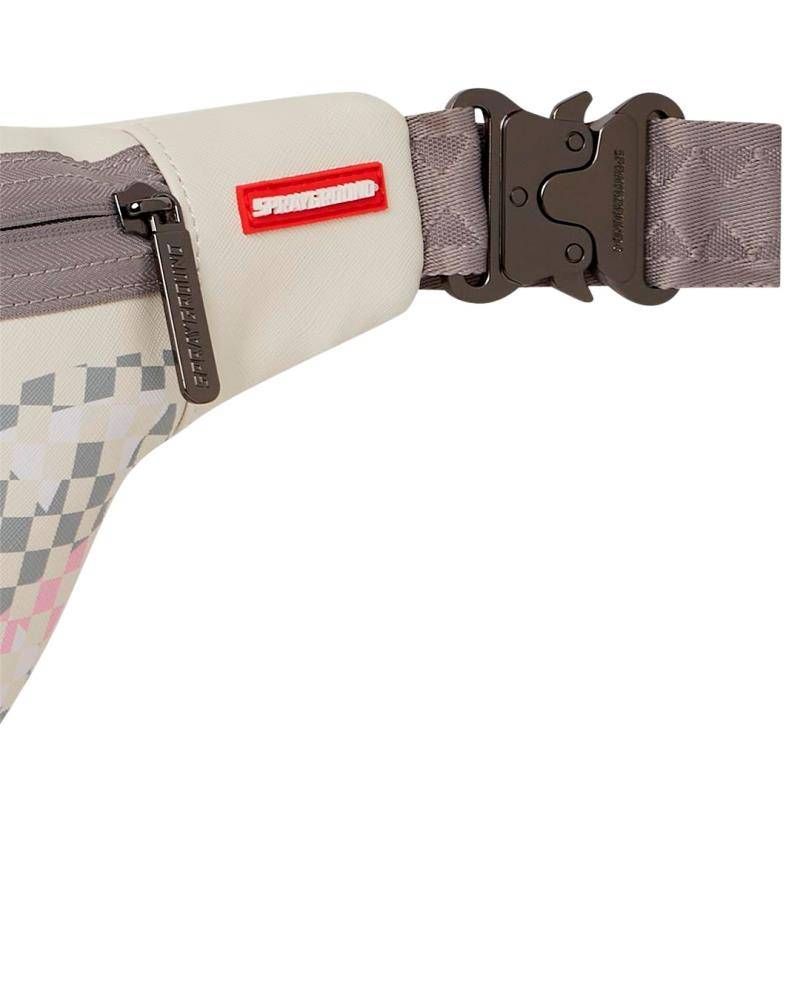 SPRAYGROUND CREAM CHECK SHARK CENTRAL SAVVY CROSS-BODY