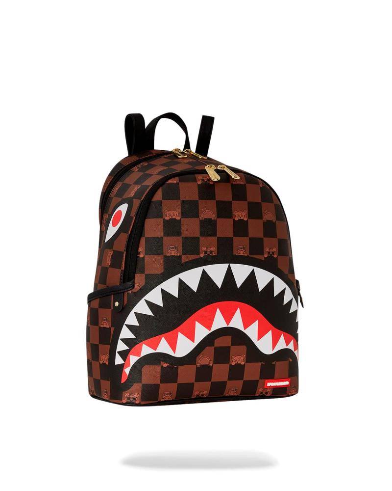 SPRAYGROUND PEEKING CHARACTER CHECK SAVAGE BACKPACK