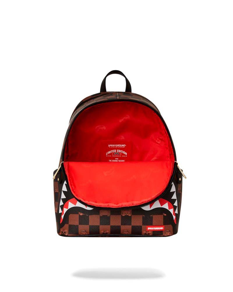 SPRAYGROUND PEEKING CHARACTER CHECK SAVAGE BACKPACK
