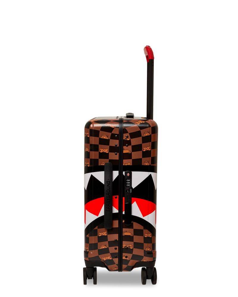 SPRAYGROUND PEEKING CHARACTER CHECK CARRY ON HARD LUGGAGE