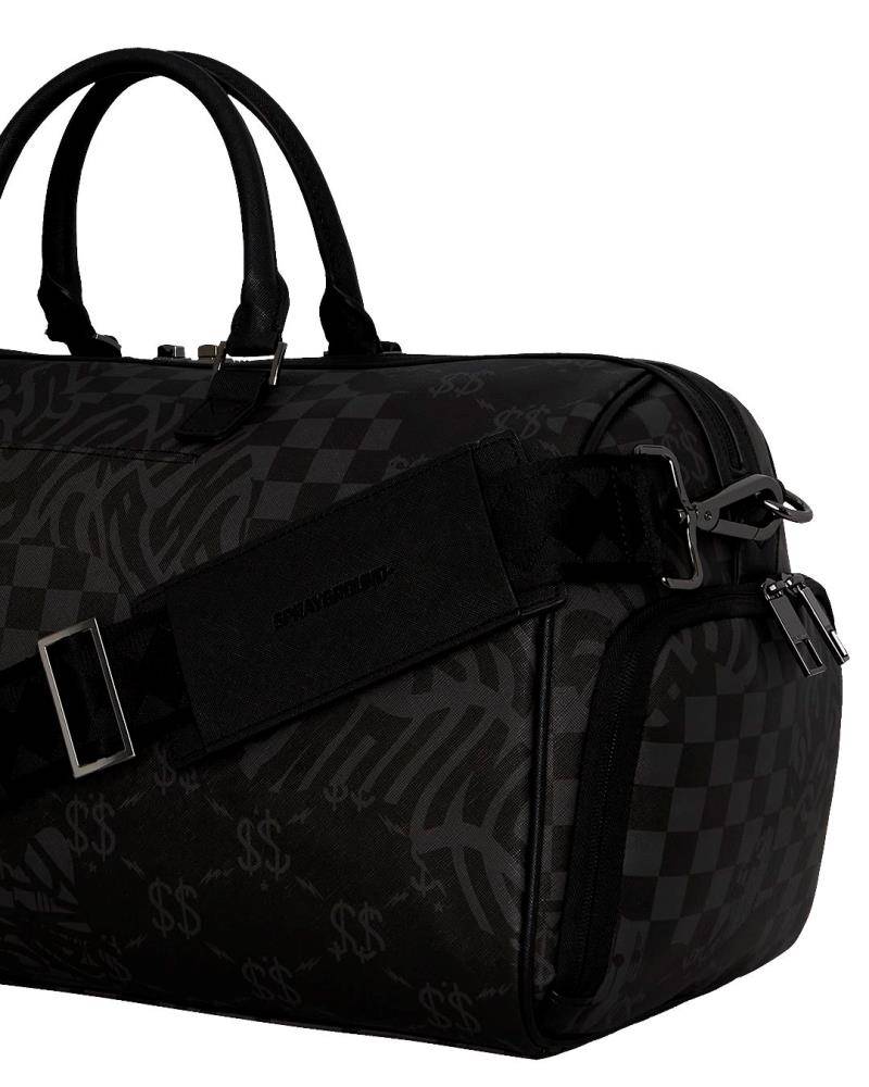 SPRAYGROUND 3AM CHECK PATTERN LARGE DUFFLE