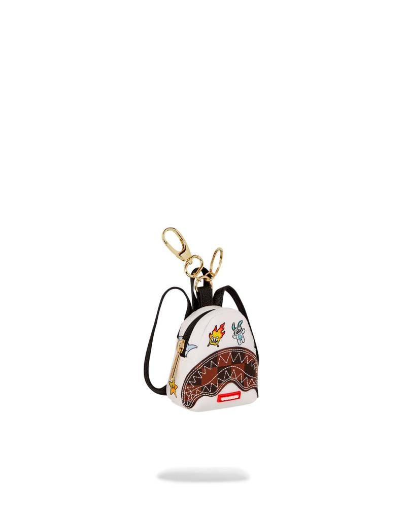 SPRAYGROUND PARIS PATCH CHECK KEYCHAIN BACKPACK