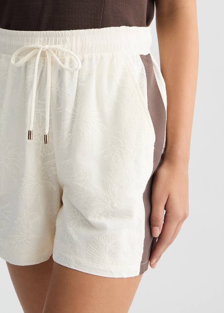 LIU JO EMBROIDERED COTTON SHORT
