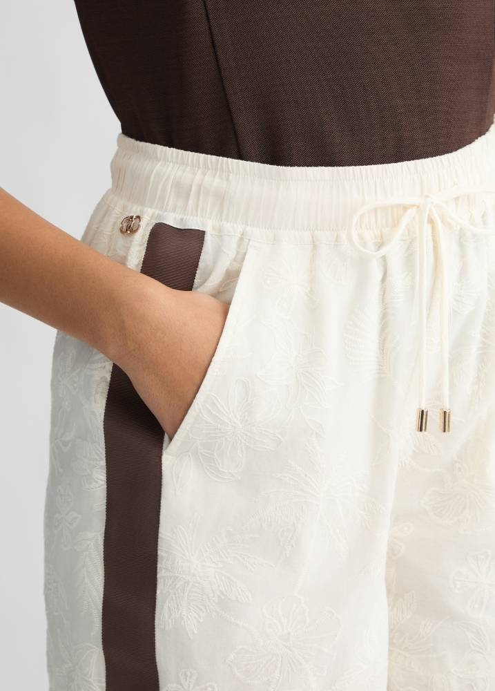 LIU JO EMBROIDERED COTTON SHORT