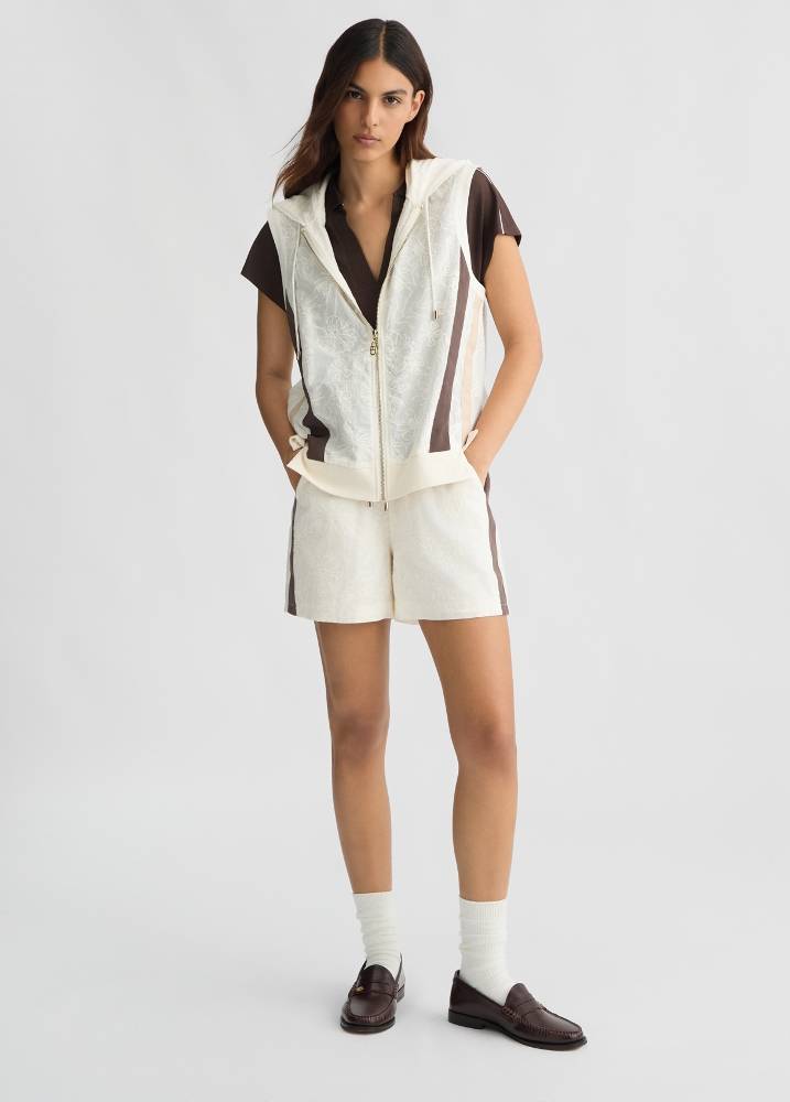 LIU JO EMBROIDERED COTTON SHORT