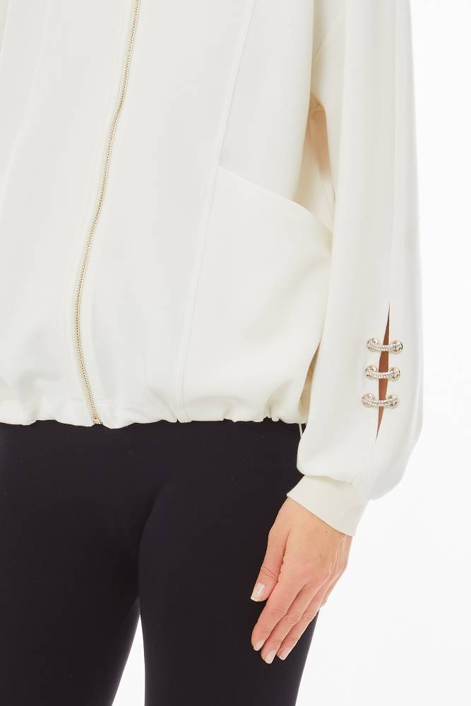 LIU JO TRACKTOP WITH BEJEWELLED DETAILS