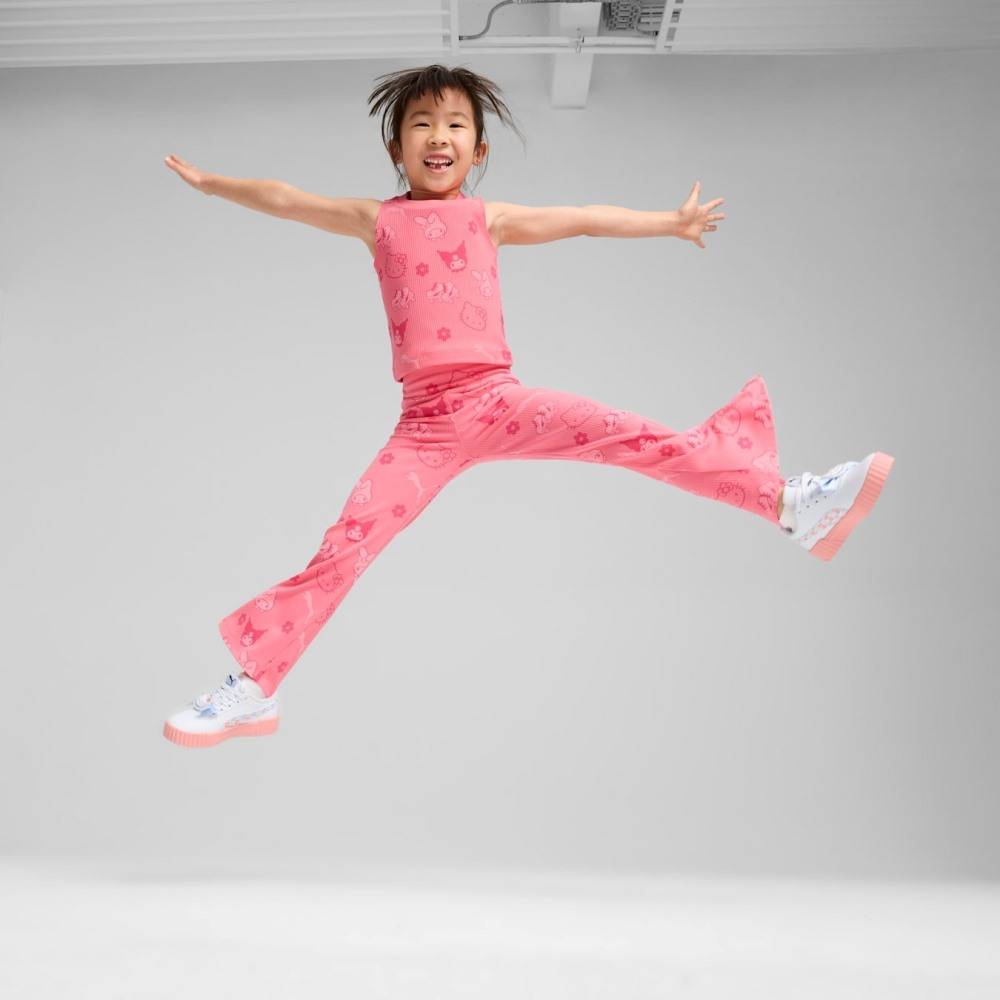 PUMA X HELLO KITTY & FRIENDS AOP RIBBED FLARED LEGGINGS