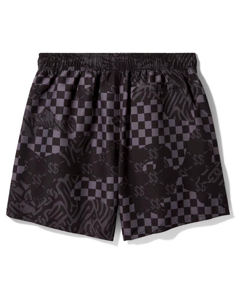 SPRAYGROUND 3AM CHECK PATTERN SWIM SHORT