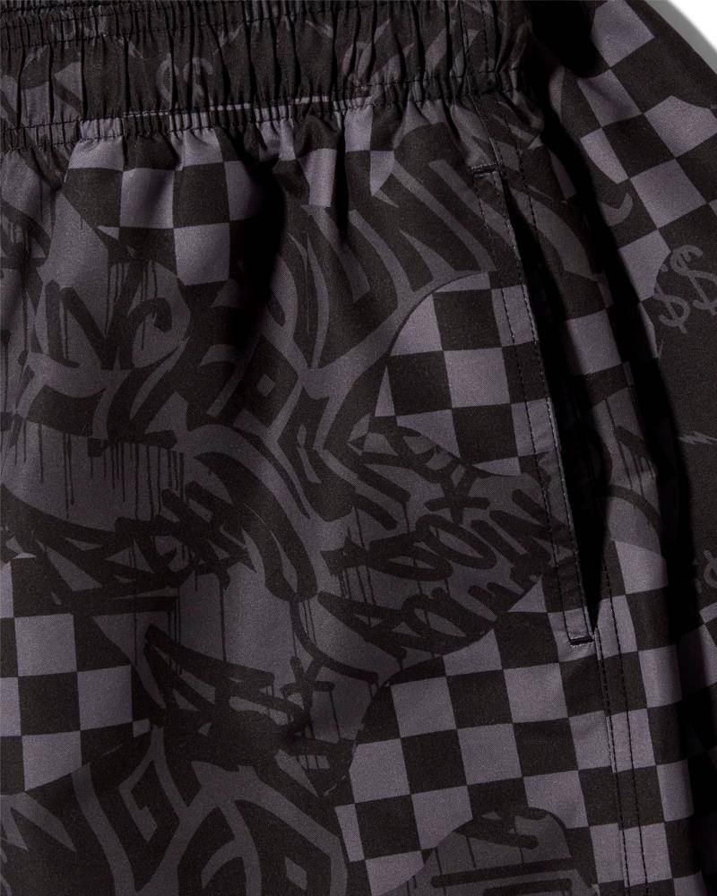 SPRAYGROUND 3AM CHECK PATTERN SWIM SHORT
