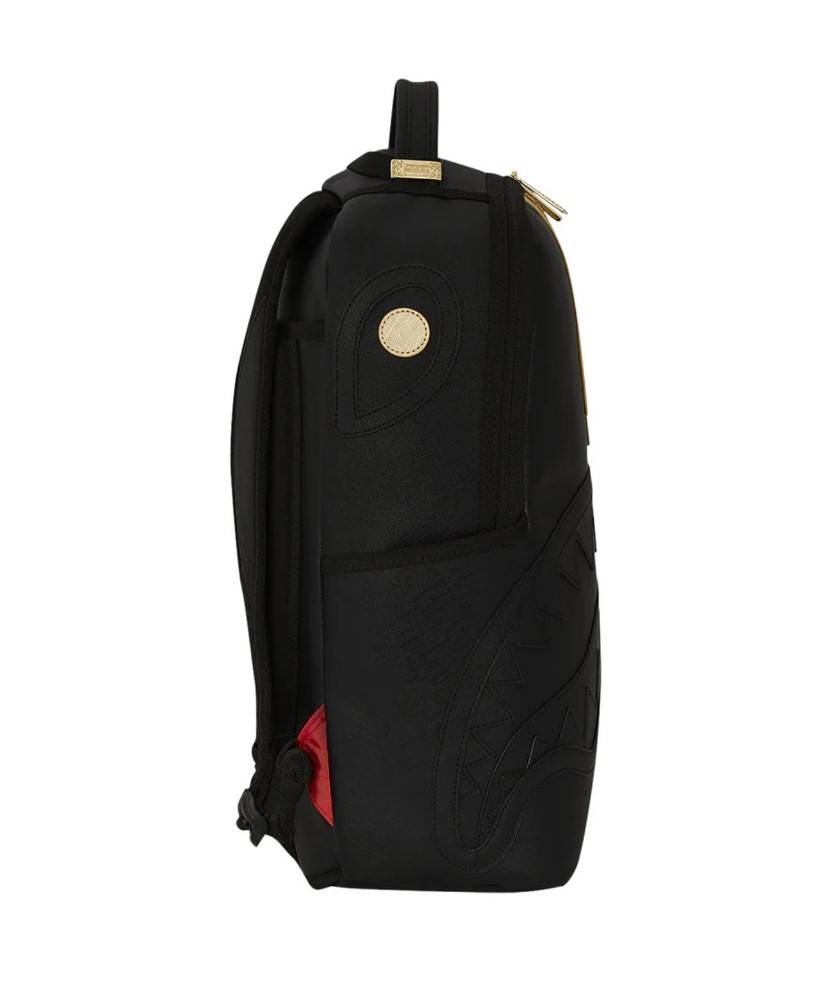 GOLD STRIPES BLACK BACKPACK
