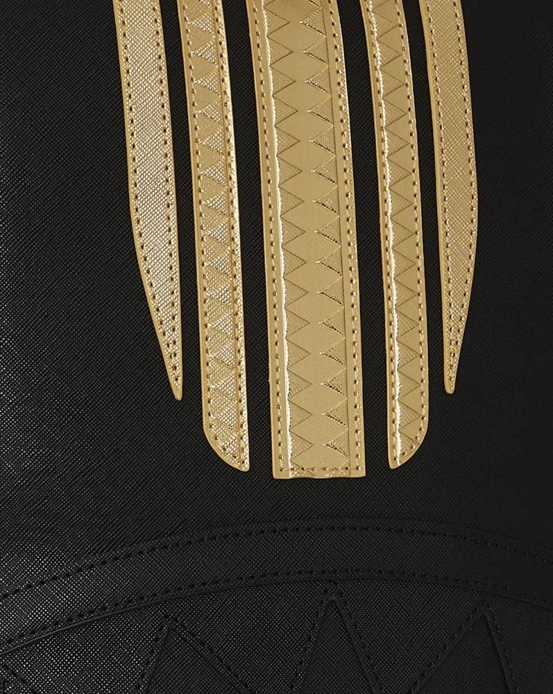 GOLD STRIPES BLACK BACKPACK