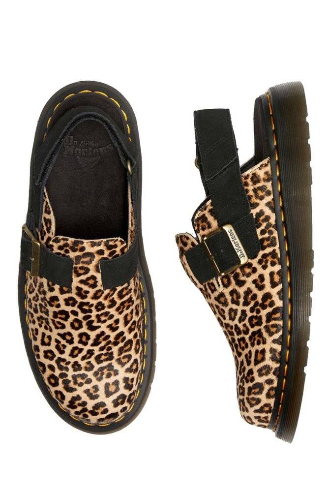 DR. MARTENS JORGE II MINI LEOPARD SPOT MULE