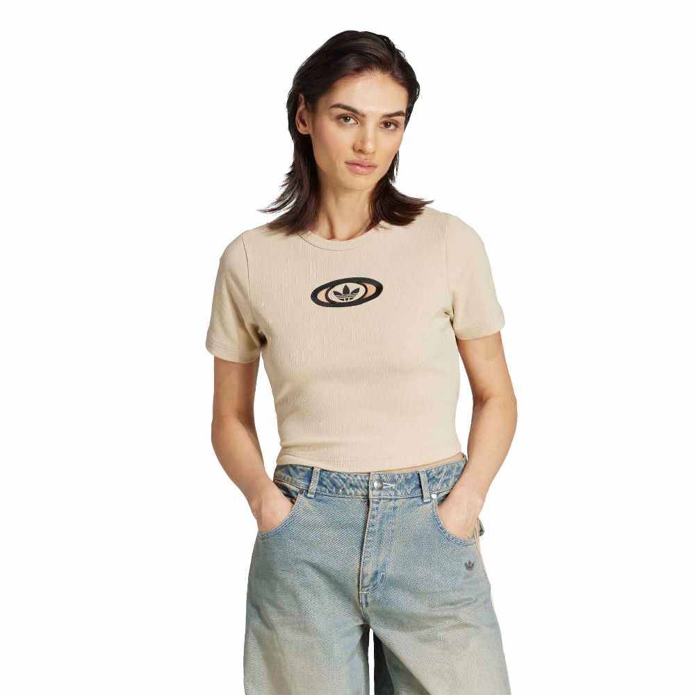 ADIDAS CUT OUT RIB TEE