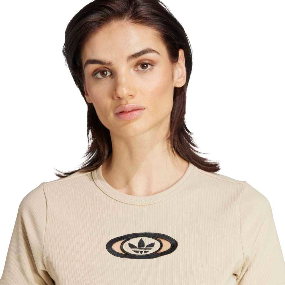 ADIDAS CUT OUT RIB TEE