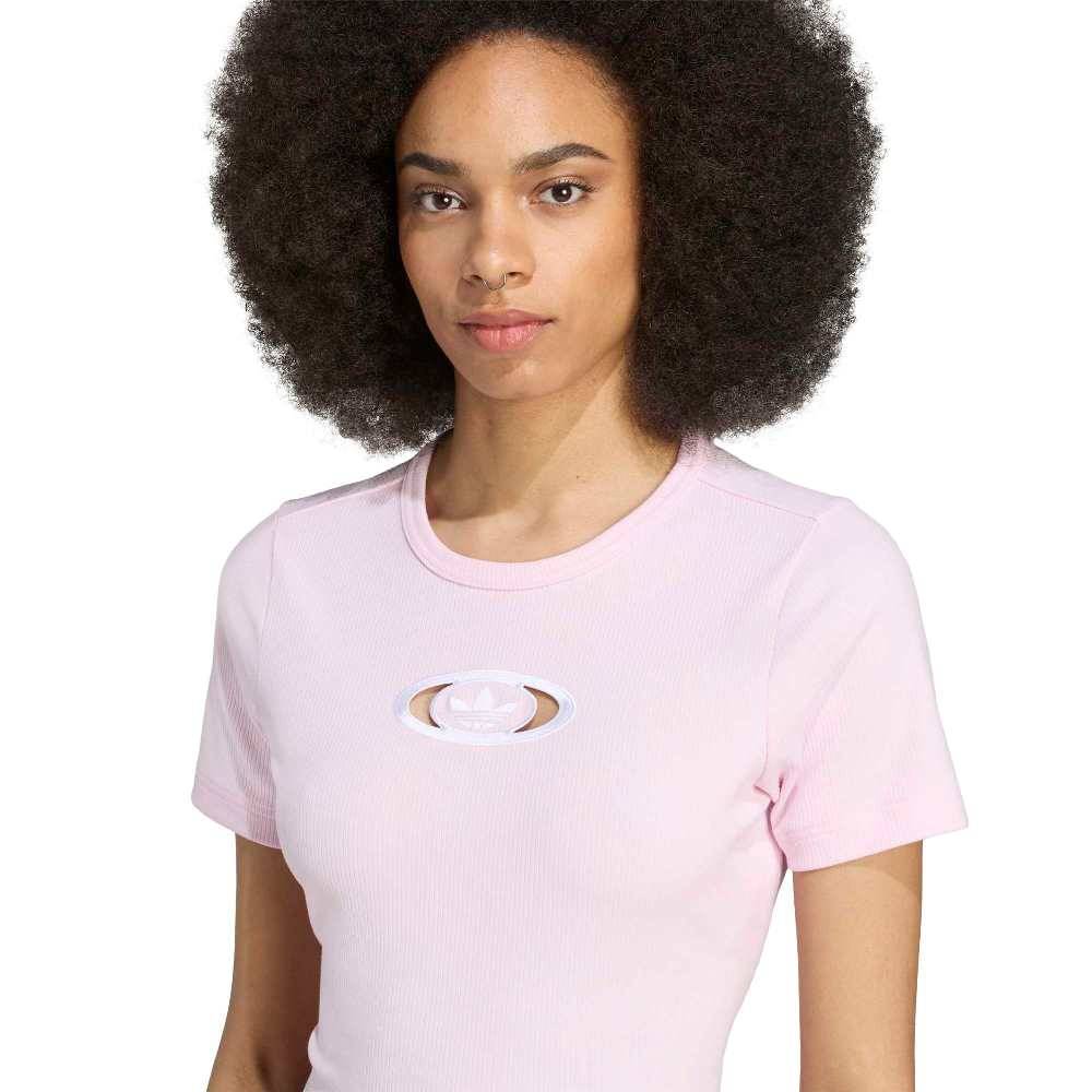 ADIDAS CUT OUT RIB TEE