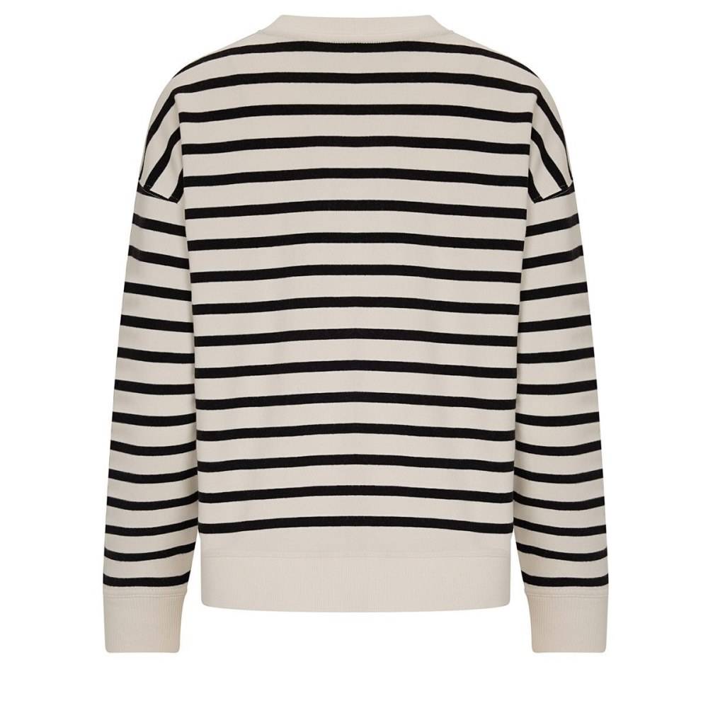 DKNY STRIPED LONG SLEEVE TOP