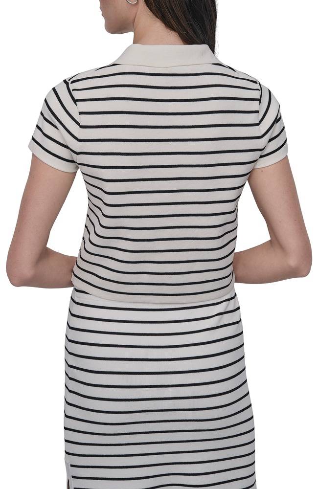 DKNY STRIPE POLO TEE
