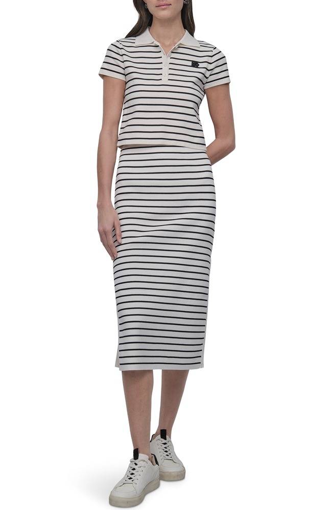 DKNY HIGH-RISE MIDI SWEATER PENCIL SKIRT