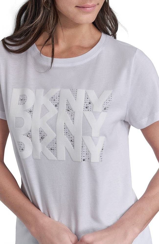 DKNY LOGO SHORT SLEEVE TOP