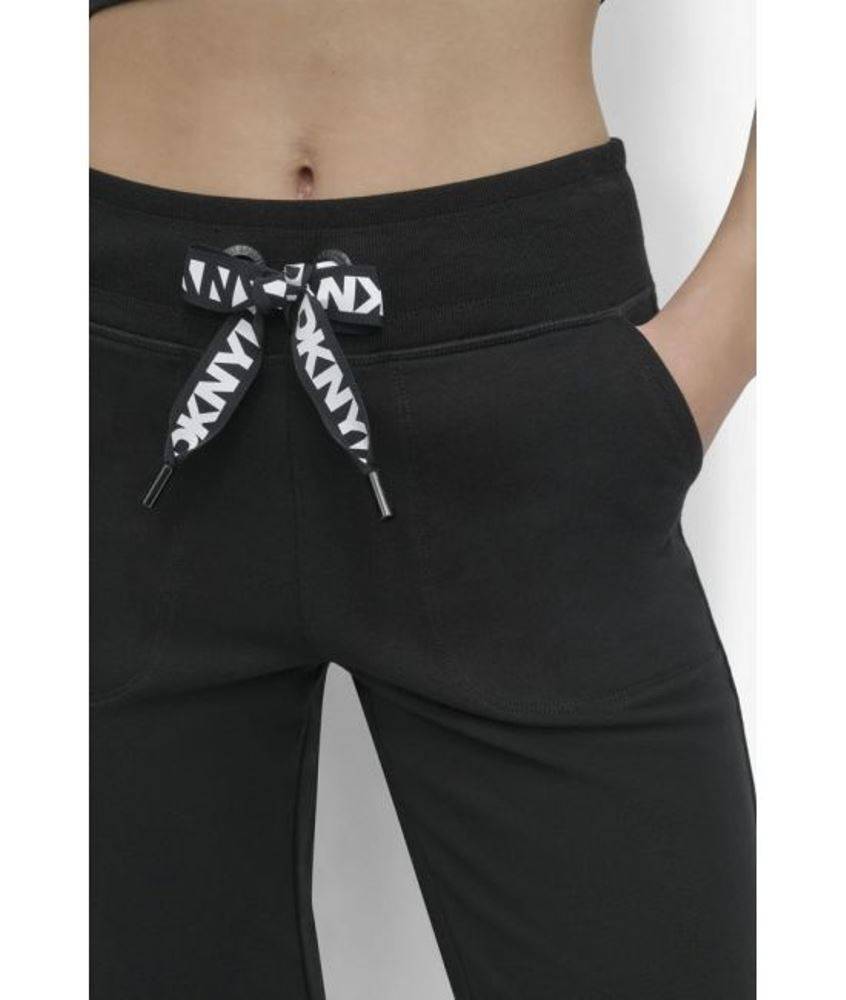 DKNY HIGH-RISE LOGO DRAWSTRING JOGGER