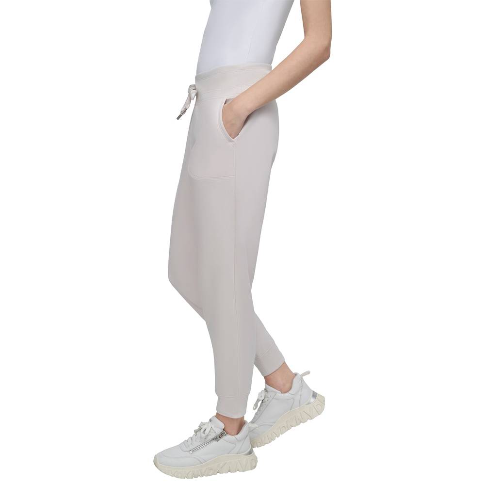 DKNY HIGH-RISE LOGO DRAWSTRING JOGGER