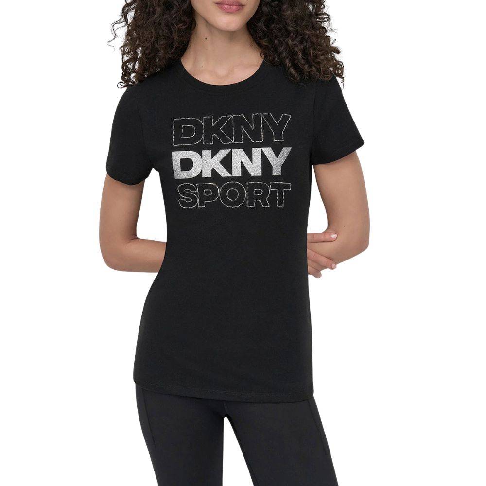 DKNY EMBELLISHED LOGO TEE