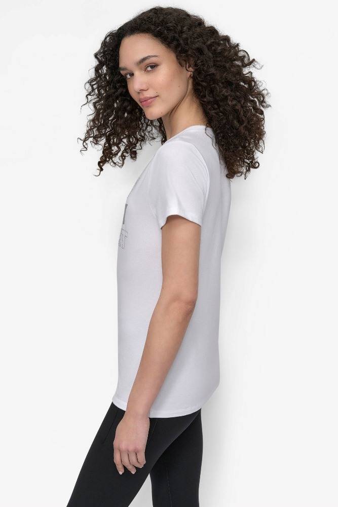 DKNY EMBELLISHED LOGO TEE
