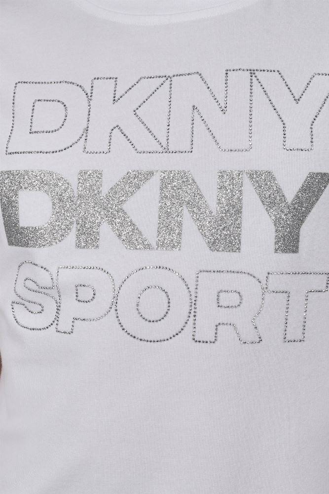 DKNY EMBELLISHED LOGO TEE