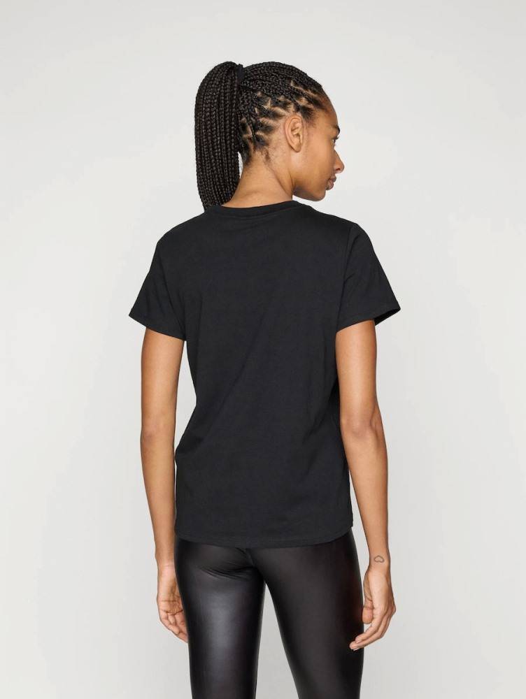 DKNY LEOPARD-PRINT LOGO TEE